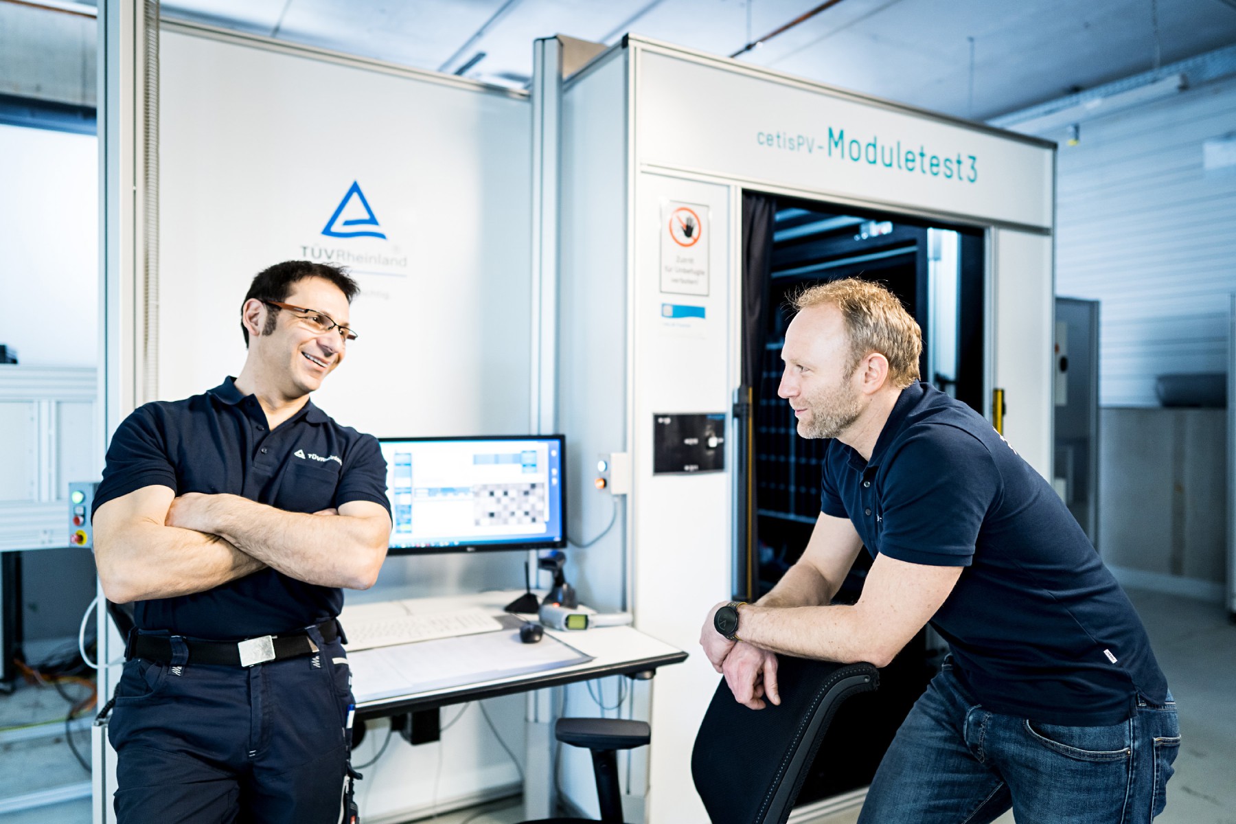 T&Uuml;V Rheinland's solar laboratory in Cologne is one of the world's largest laboratories for testing solar modules.
