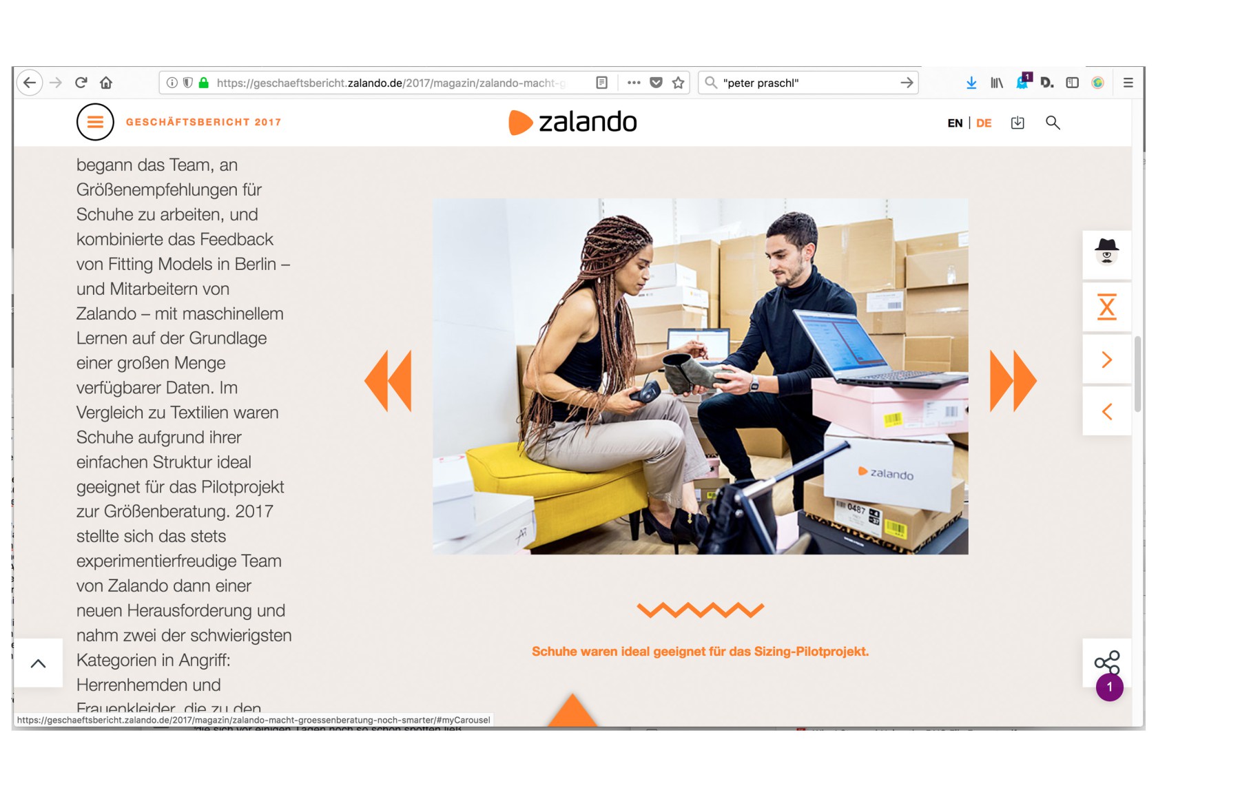 Geschäftsbericht Zalando / Berlin