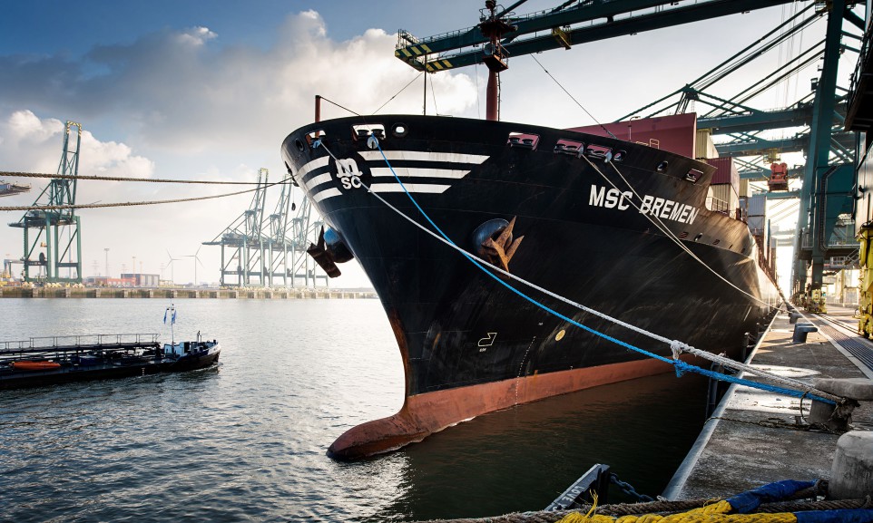 MSC Bremen im Hafen von Antwerpen