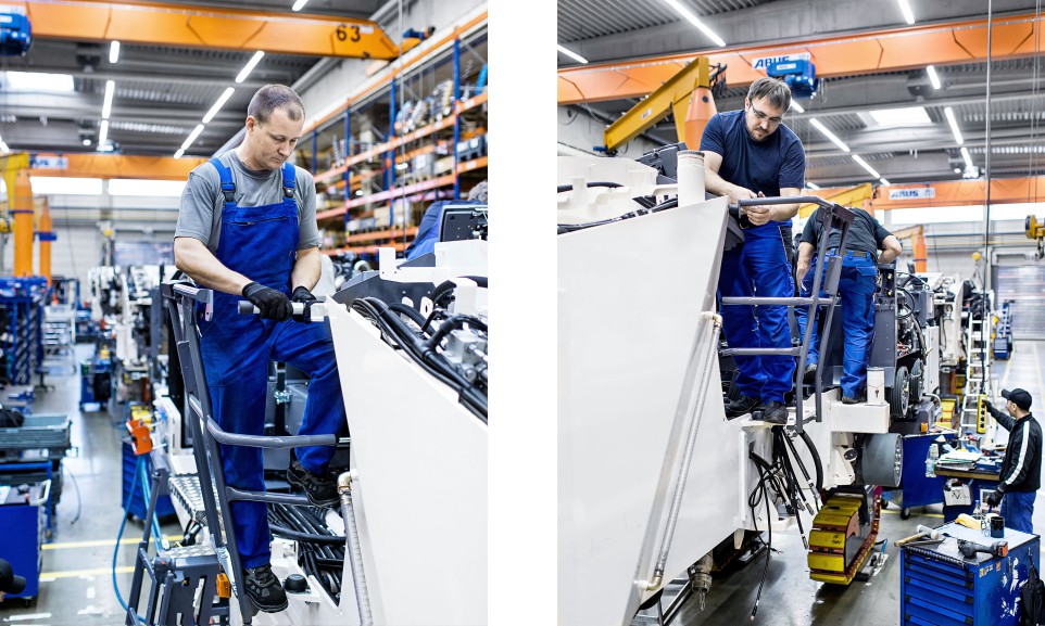 Wirtgen stellt in Windhagen in zahlreichen Produktlinien Strassenbaumaschinen her