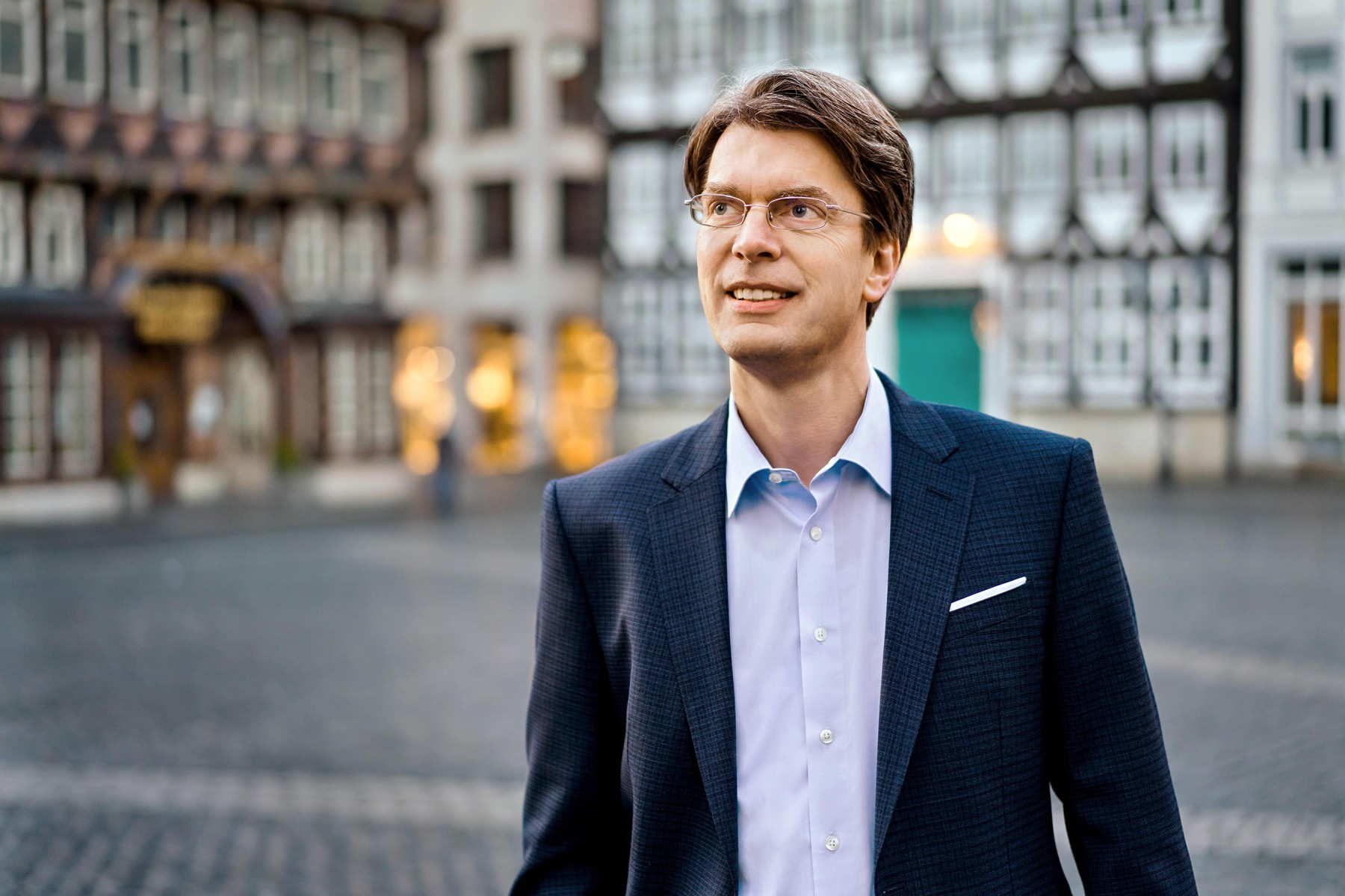 Ingo Meyer auf dem Marktplatz in Hildesheim