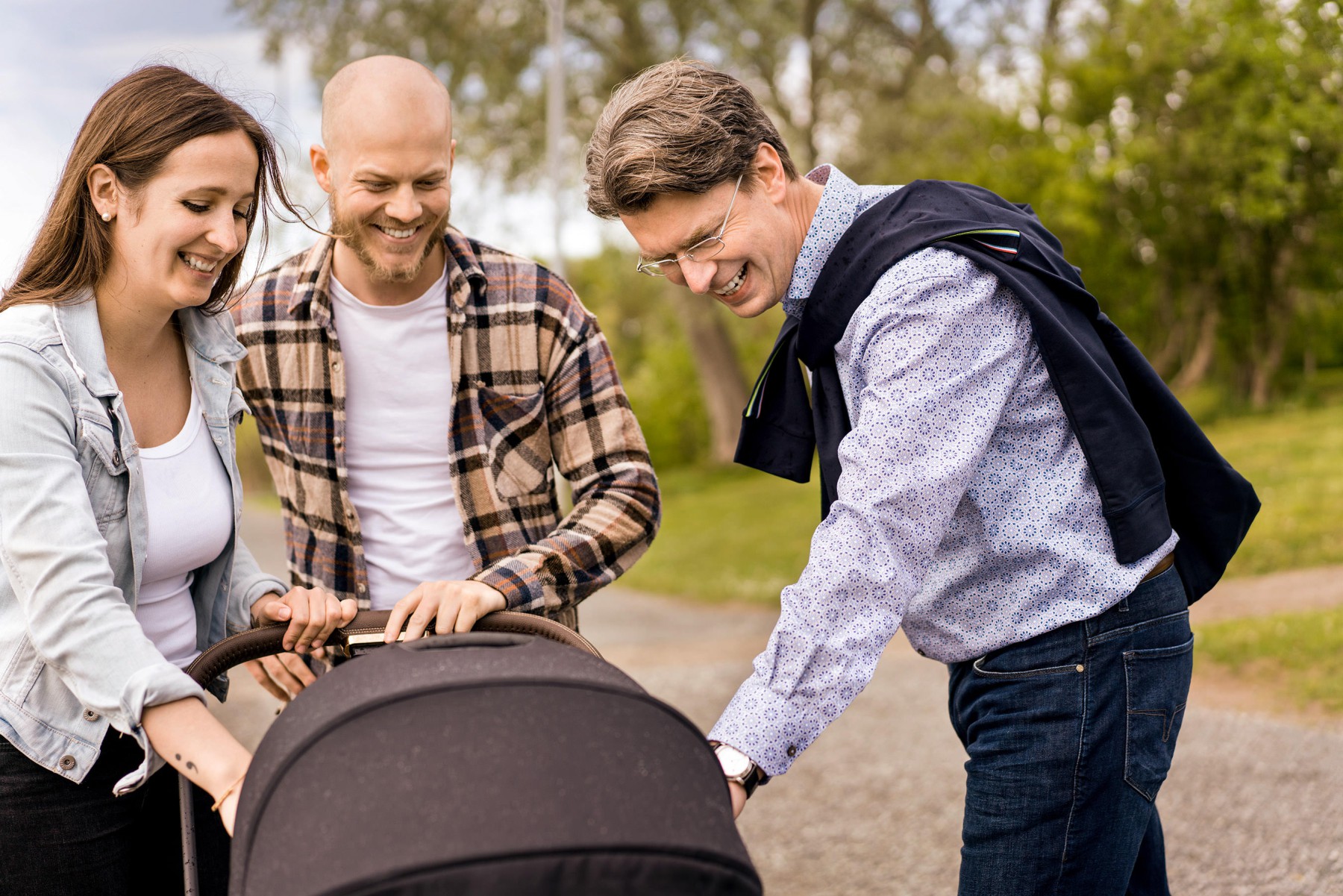 Ingo Meyer mit jungen Eltern