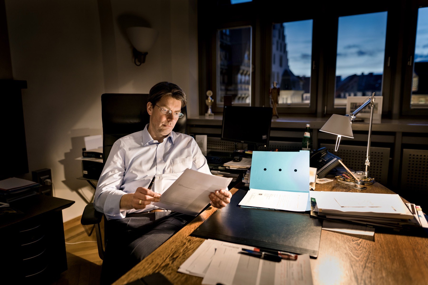 Ingo Meyer in seinem B&uuml;ro im Rathaus von Hildesheim