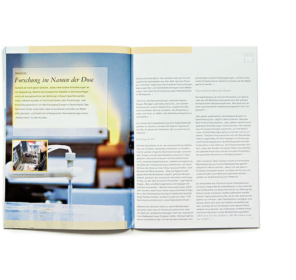 Kundenmagazin Ball Packaging Europe / Ratingen