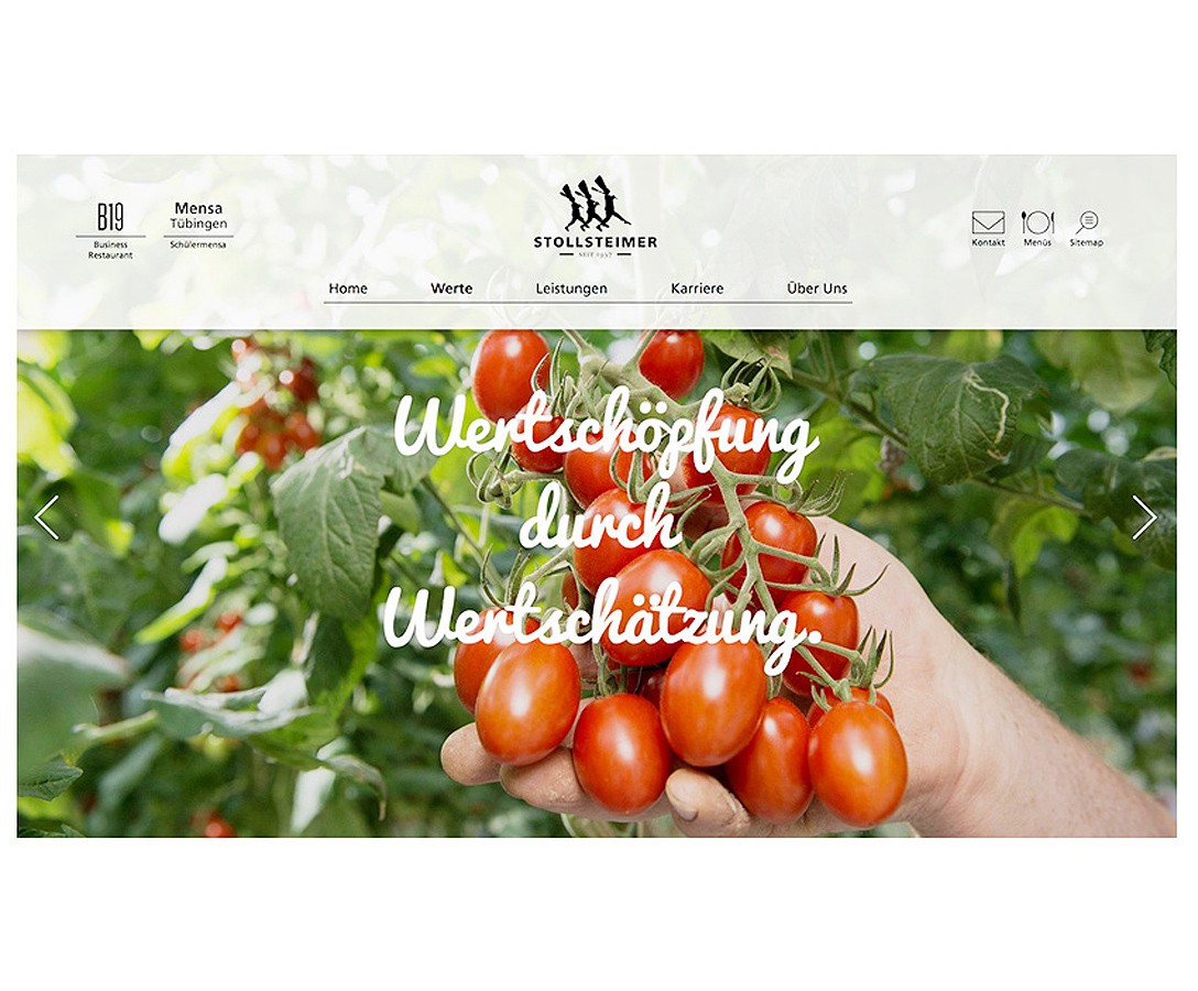 Internetseite Stollsteimer Catering /Stuttgart