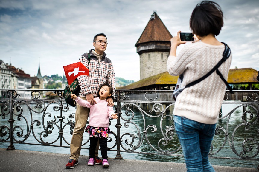 Asian tourists in Lucerne