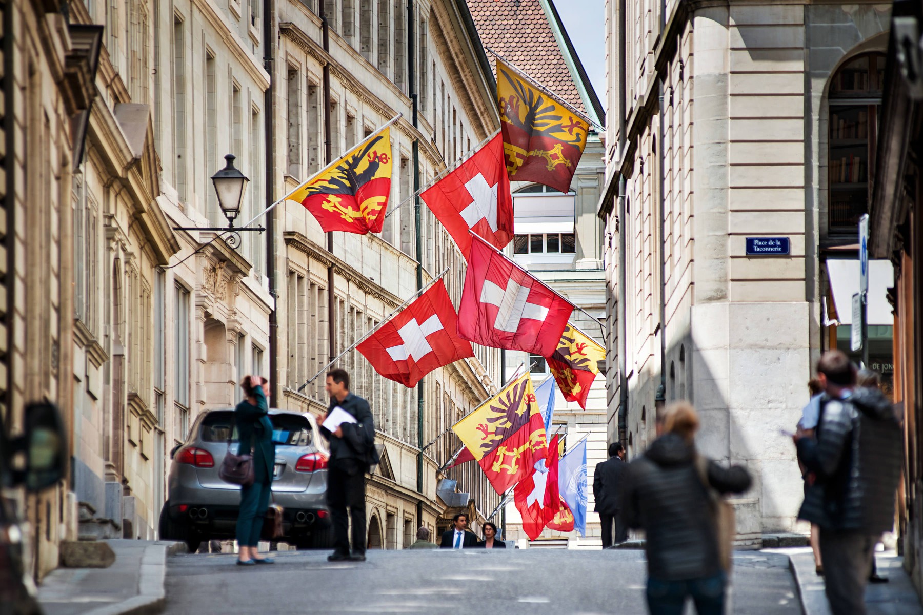 In the streets of Geneva