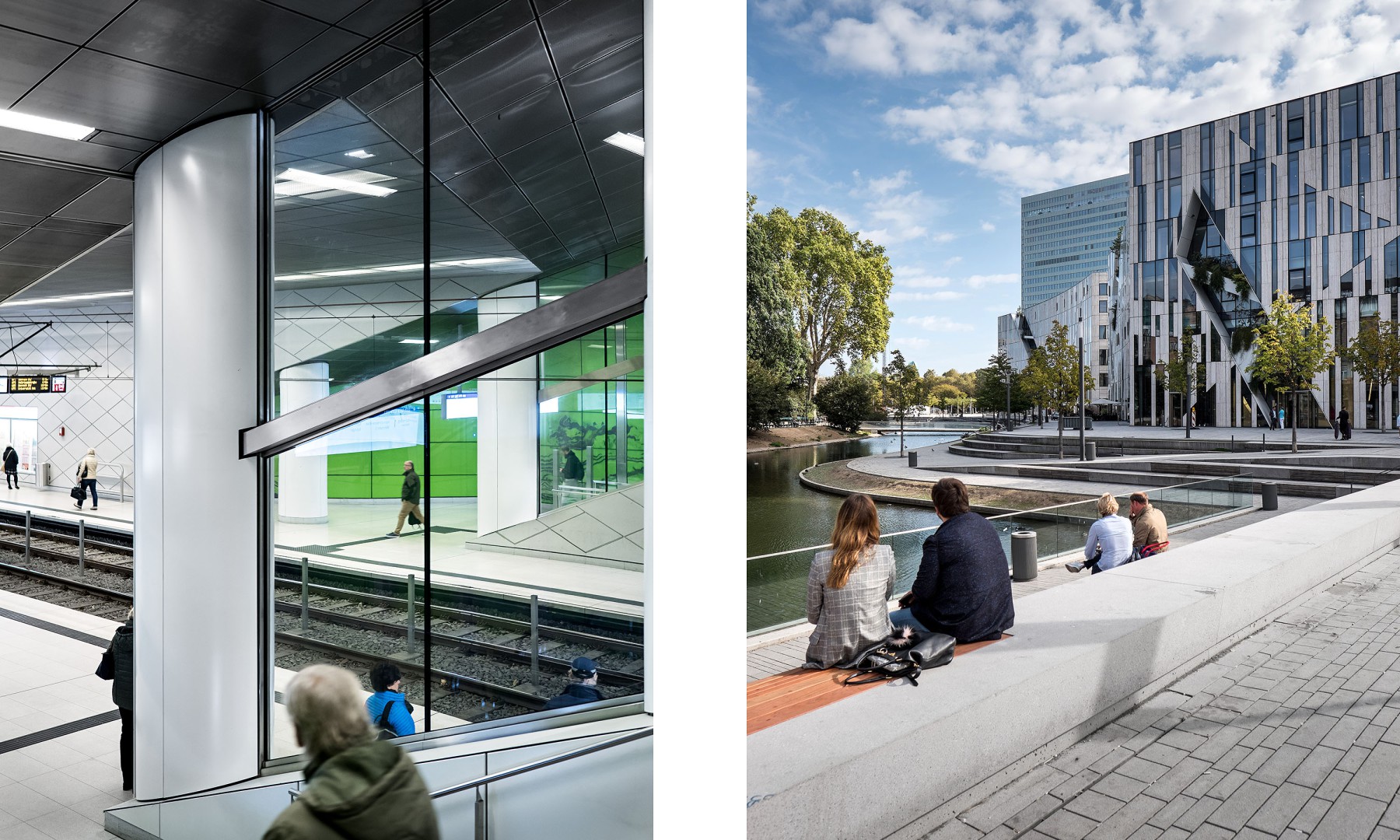 Die U-Bahn-Station Heinrich-Heine-Allee gehört zu den sechs aufwändig gestalteten Stationen der Wehrhahnlinie / Der neue Kö-Bogen in Düsseldorf