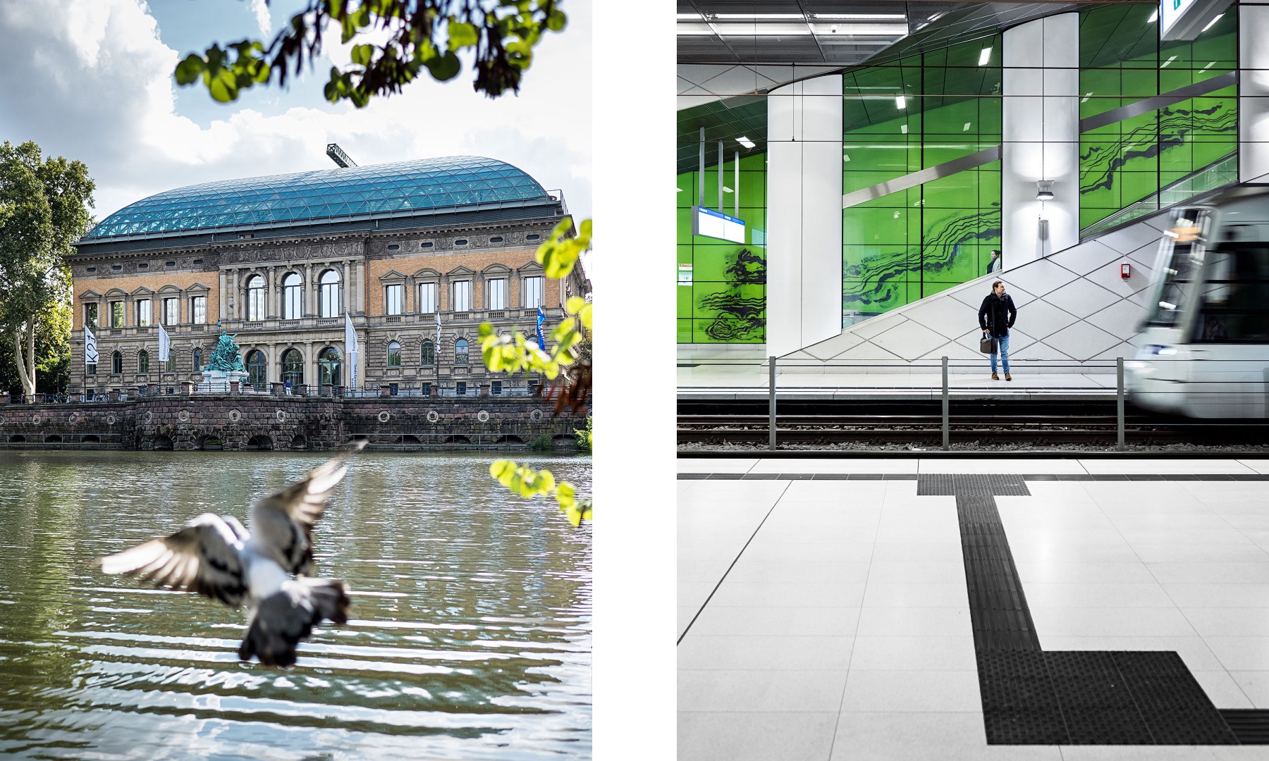 Die U-Bahn-Station Graf-Adolf-Platz gehört zu den sechs aufwändig gestalteten Stationen der Wehrhahnlinie